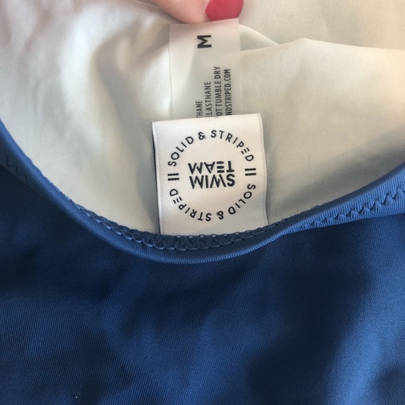 Solid and striped high waisted Bikini bottom - Picture 4 of 5